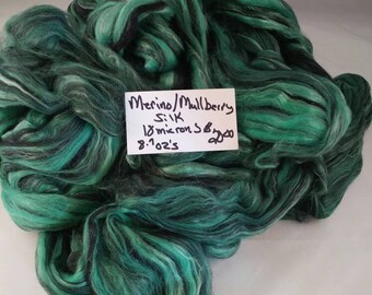 70-30 blend Merino. Mulberry silk