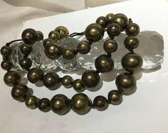 Gorgeous Three Strings Golden Beaded Necklace