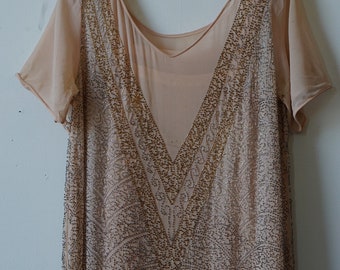1920s Fringe Beaded Flapper Dress - AS IS
