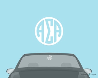 ASA Alpha Sigma Alpha Monogram Car Laptop Dorm Window Vinyl Sorority Decal Sticker