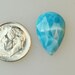 Larimar top faceted cabochon, stunning material!
