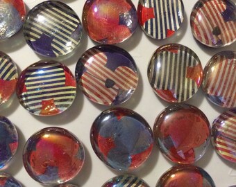 Set of Five Glass Rock Pirate Mickey Magnets Disney Cruise Magnets Gift Pirate Night Fish Extender Gift FE Gift disney Cruise door