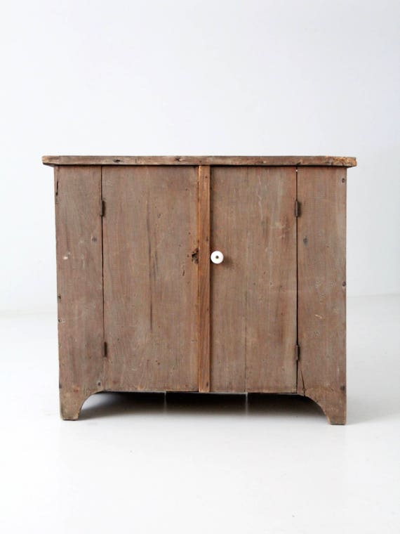 Antique Primitive Cupboard Rustic Wooden Small Cabinet Like this item? - Antique Primitive Cupboard Rustic Wooden Small Cabinet