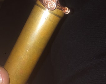 Handmade two swirl copper ring