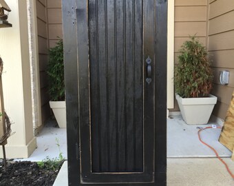 Primitive Wood Storage Cabinet, Farmhouse Cabinet, Country Cabinet, Pie Safe