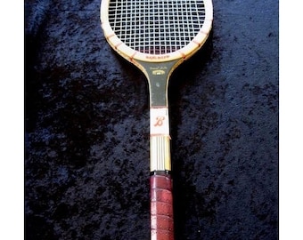 Vintage Bancroft Forest Hills Wood Tennis Racquet Leather Grip