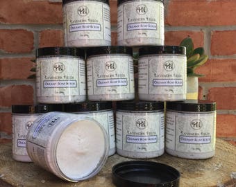 CREAM SOAP SCRUB, Real Sapponified Soap, Body/Hand/Foot Scrub, With Infusion Of Coco Butter, 5 Different Scents 7.5 oz