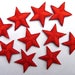Pack of 3 Red star patches > iron-on or sew-on > very pretty!