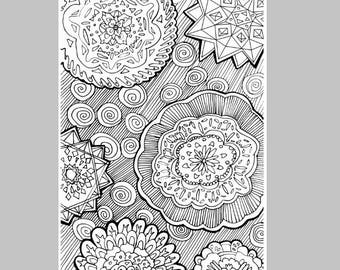 Zen coloring page | Etsy