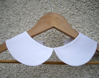 Peter Pan collar, Hand Made vintage collar, Cotton Removable Collar , Peter Pan Detachable White Collar