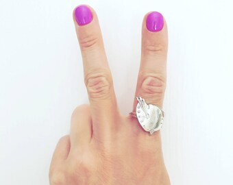 Antique Artist Palette Ring (Mid Grade Silver Plate), 1890