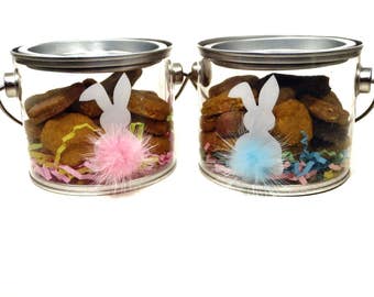 Easter Gourmet Dog Treats - Bunny Easter Pail - Vegetarian All Natural Gift Boxed Easter - Shorty's Gourmet Treats