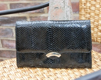 1980's Snakeskin Clutch Bag