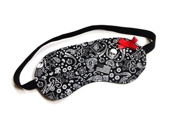 Sleep mask beauty mask black skulls Tattoo