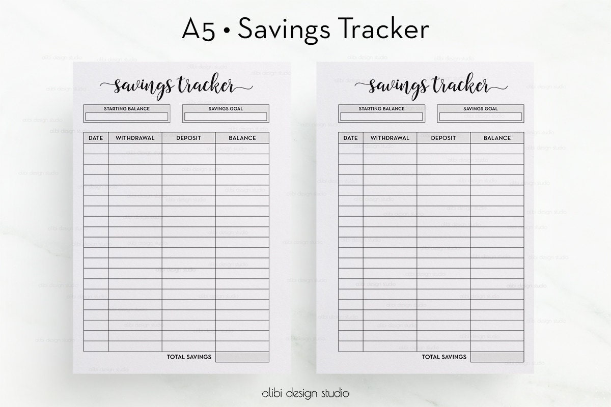 saving tracker
