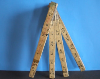 Vintage Mid Century Tool - Retrackable Stanley Yard Stick