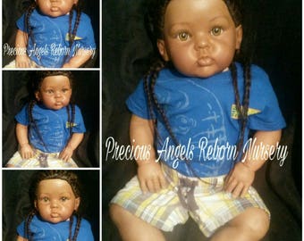 AA/Biracial Reborn Babyboy Doll Custom Made To Order From The Cuddles Kit