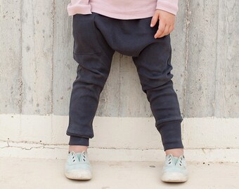 Kids Leggings - Kids Harem Pants Kids Clothes, Boy Toddler, Toddler Boy Clothes, Toddler Harem Pants - Coal Gray