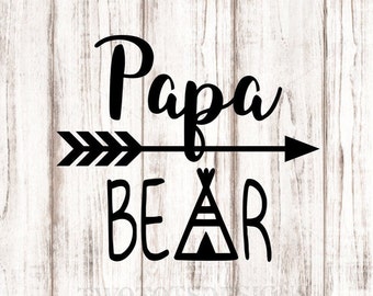 Papa Bear Decal YETI RTIC Vinyl Papa Bear Decal YETI RTIC Vinyl