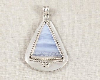 Blue Lace Agate Pendant