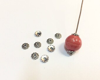 50 bead caps caps 6mm silver jewelry designs