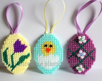 Easter Eggs Decorations, Easter, Spring Decor, Home Decor, Happy Easter, Easter Egg, Handmade Decorations, Plastic Canvas