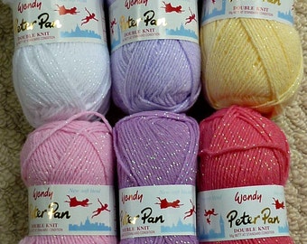 Baby Knitting Wool/Yarn Peter Pan Moondust Baby Double Knitting (Light Worsted) 50g Knitting Yarn Wendy