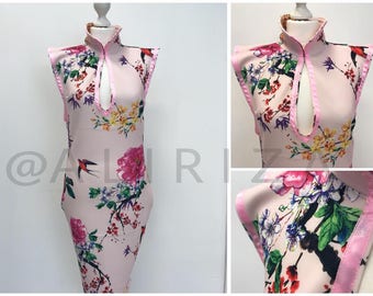 Chinese Style Floral Dress