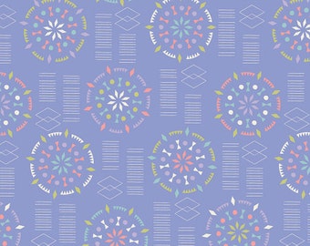 Kaleidoscope Mandalas Fabric - Lavender - Sold by the 1/2 Yard