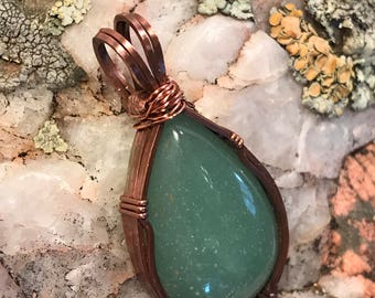 A0036 Jade Gemstone in Hand Crafted Cage