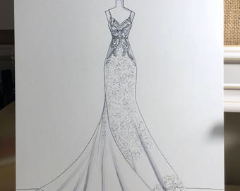 Bridal Illustration-Enzoni- Gown Illustration