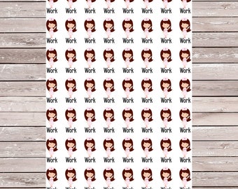Nurse Work Stickers Set of 56 Erin Condren Planner Stickers, ECLP, Filofax, Kikki K, Mambi, Happy Planner, Planner Stickers