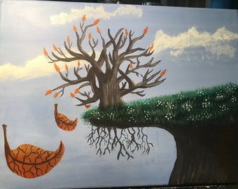 Tree on the edge*original painting* 12x16
