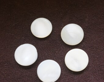 5 Antique Mother of Pearl Buttons Shank 2cm 3/4" #57