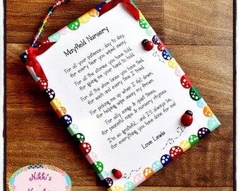 Nursery teacher gift, preschool gift, teacher gift, nursery gift, nursery thank you, childcare gift