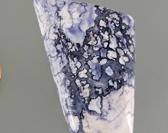 Tiffany Stone Cabochon, Bertrandite Cabochon, Designer Tiffany Stone Cab, Purple Pendant Cab, Gift Cab, C2915, Hand Cut by 49erMinerals