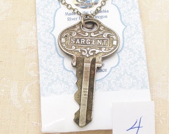 Long Vintage Key Necklace with Your Choice of a Sargent Housekey