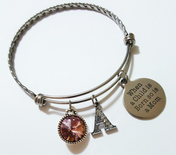 New Mom Bracelet / New Mom Gift / New Mom Jewelry / Mom to Be Gift / Mom Bracelet / Birthstone Bracelet for Mom / Mom Jewelry / Mom Gift