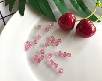 Swarovski 6mm Bicone Crystal Beads Light Rose