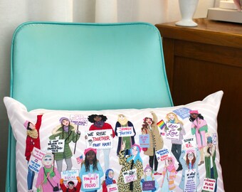 Women's March PILLOW | Commemorative | Women's Rights | Feminism |Equal Rights | Protest