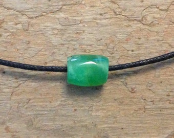 Hand Carved Australian Chrysoprase Bead.