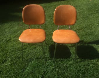 Vintage chairs retro kitchen Chair 60s dining chair set of two