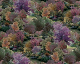 Thomas Kinkade Spring Landscape by David Textiles 100% cotton Fabric (DA39)