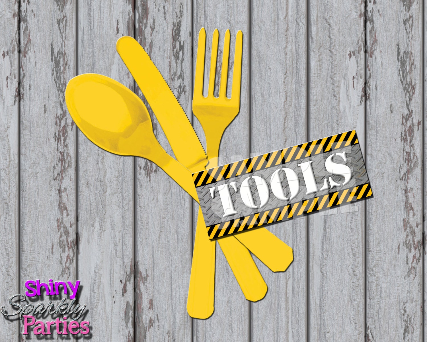 CONSTRUCTION TOOLS TAGS Construction Silverware Tags