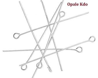 20 PCs posts earrings eyelet 4.2 x 0.8 mm color silver