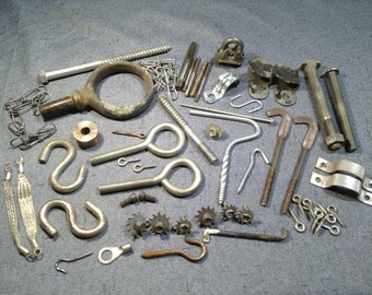 Salvaged Hardware Lot, Steampunk Supply, Assemblage Supply, Altered Art Supply, Metal Sculpture, Craft Supply