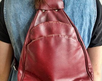 Vintage 90's Leather Rucksack