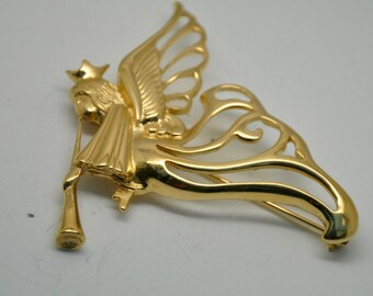 R14: VERY RARE GIVENCHY GTAngel Brooch--signed Givenchy