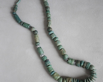 Vintage Artist Made Ceramic Beaded Necklace