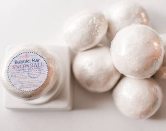 Snowball Bubble Bar - Solid Bubble Bath - Winter Minty Bath - Snowball - Mint, Jasmine, Pine - Bubble Bar Bath - Mint Bubble Bath